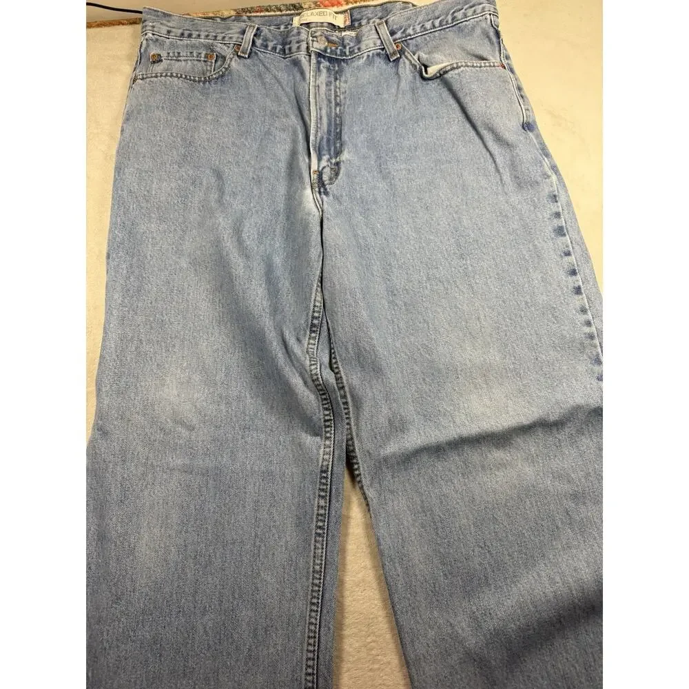 Levis 550 Jeans Mens 40x32 Relaxed Fit Light Wash Blue Denim Cotton